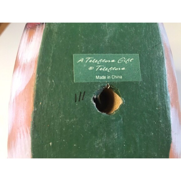 Vintage Wooden Duck Decoy Teleflora Decor Bird Figure 10" Long Waterfowl - Picture 7 of 8